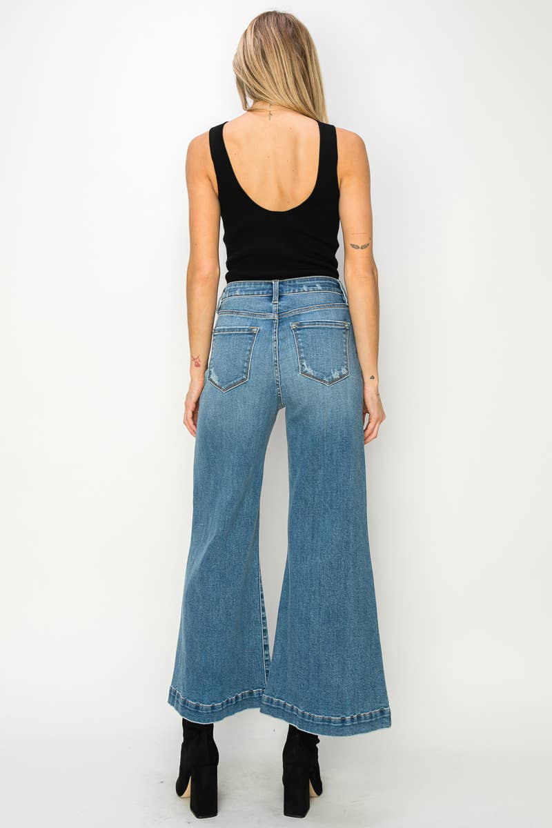 HIGH RISE CROP PALAZZO JEANS: 7 (27)