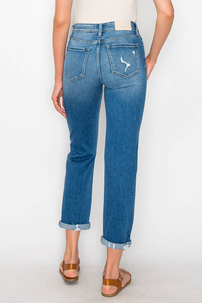 HIGH RISE TAPERED LEG JEANS: 13 (30)