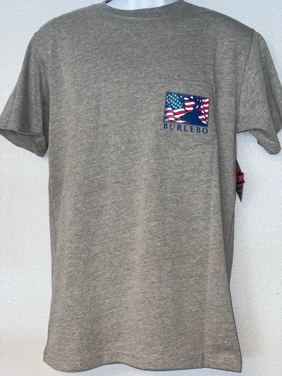 Unisex Dark Grey Hunt USA Short Sleeve Shirt